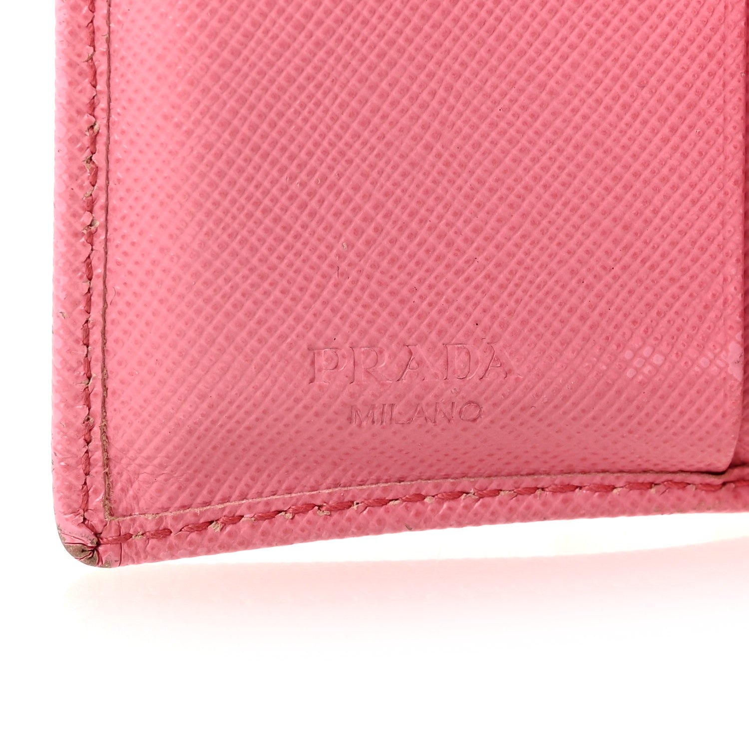 Saffiano Metal Compact Snap Bi-Fold Wallet Geranio