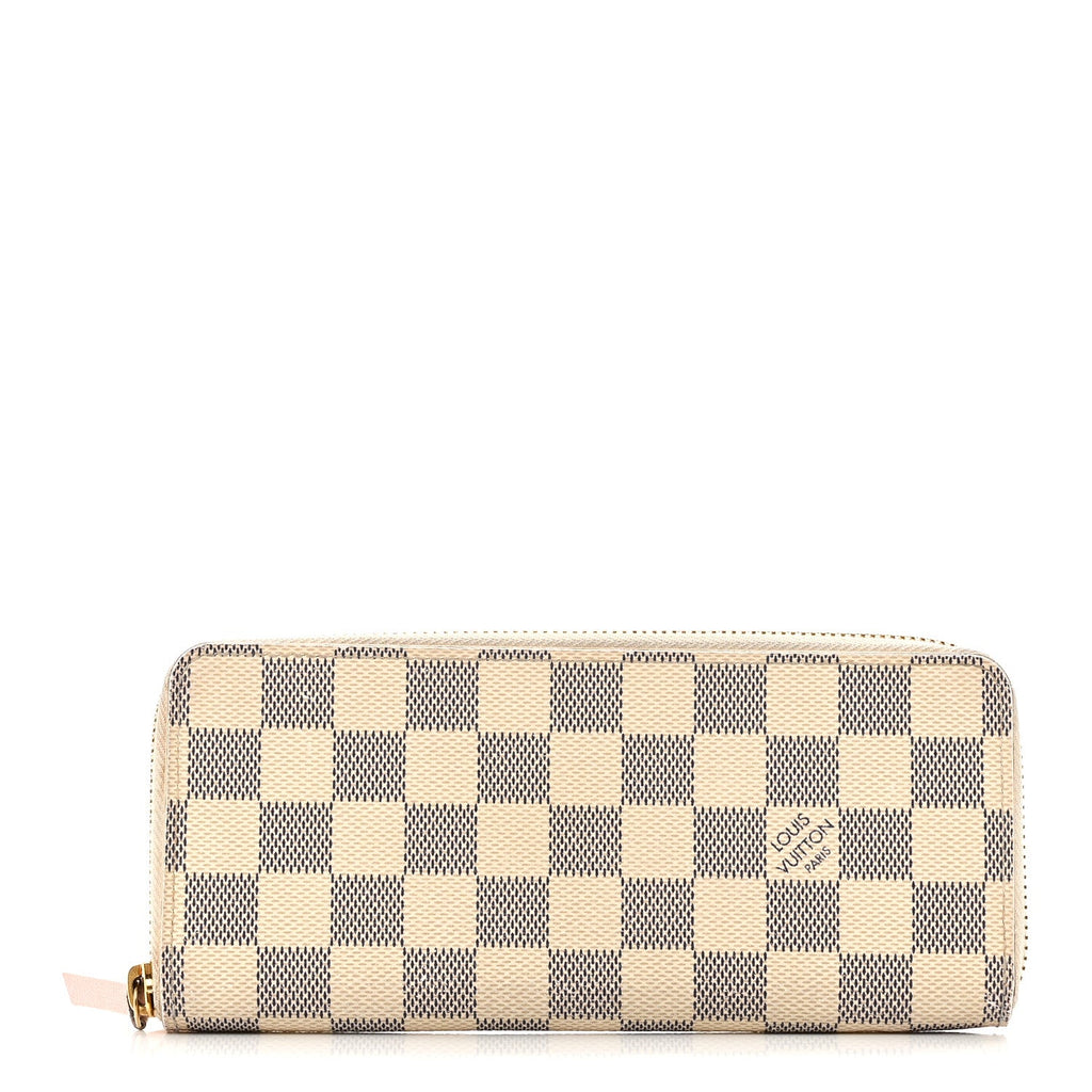 Damier Azur Clemence Wallet Rose Ballerine