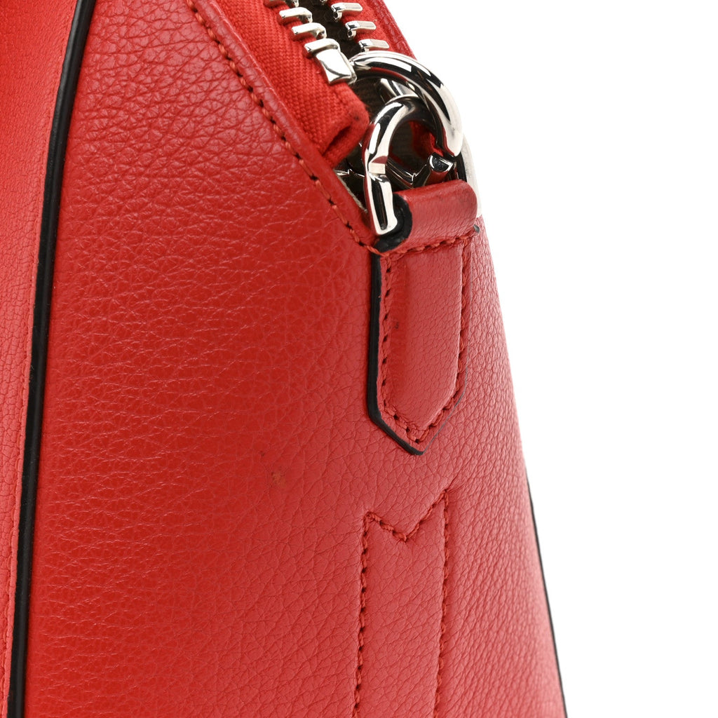 Sugar Goatskin Mini Antigona Pop Red