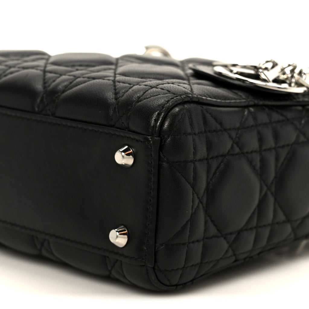 Lambskin Cannage Mini Lady Dior Black