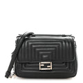 Shiny Nappa Trapuntata Micro Double Baguette Black
