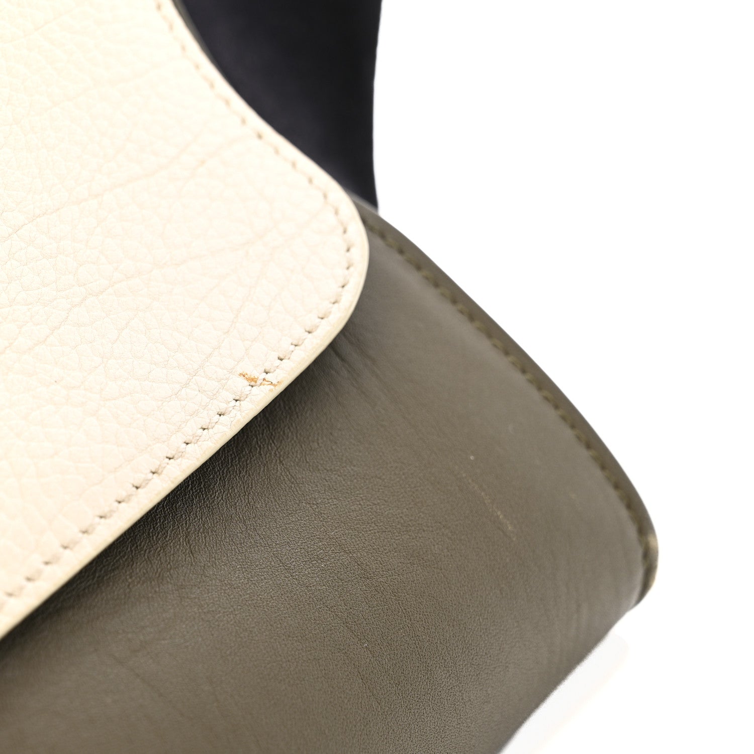Bullhide Smooth Calfskin Suede Medium Tri-Color Trapeze White Multicolor