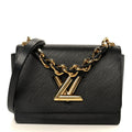 Epi Twist Braided Strap Shoulder Bag MM Black