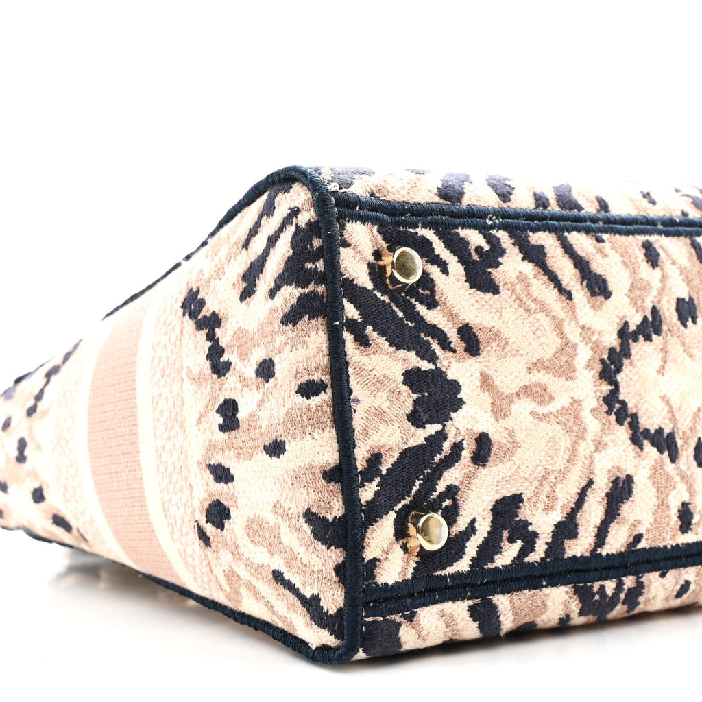 Canvas Embroidered Medium Tie And Dior Lady D-Lite Multicolor