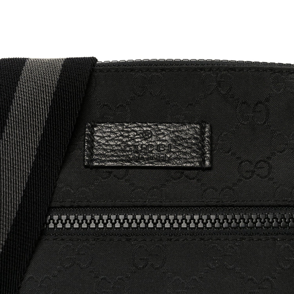 Nylon Monogram Mini Flat Messenger Bag Black