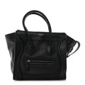 Drummed Calfskin Micro Luggage Black