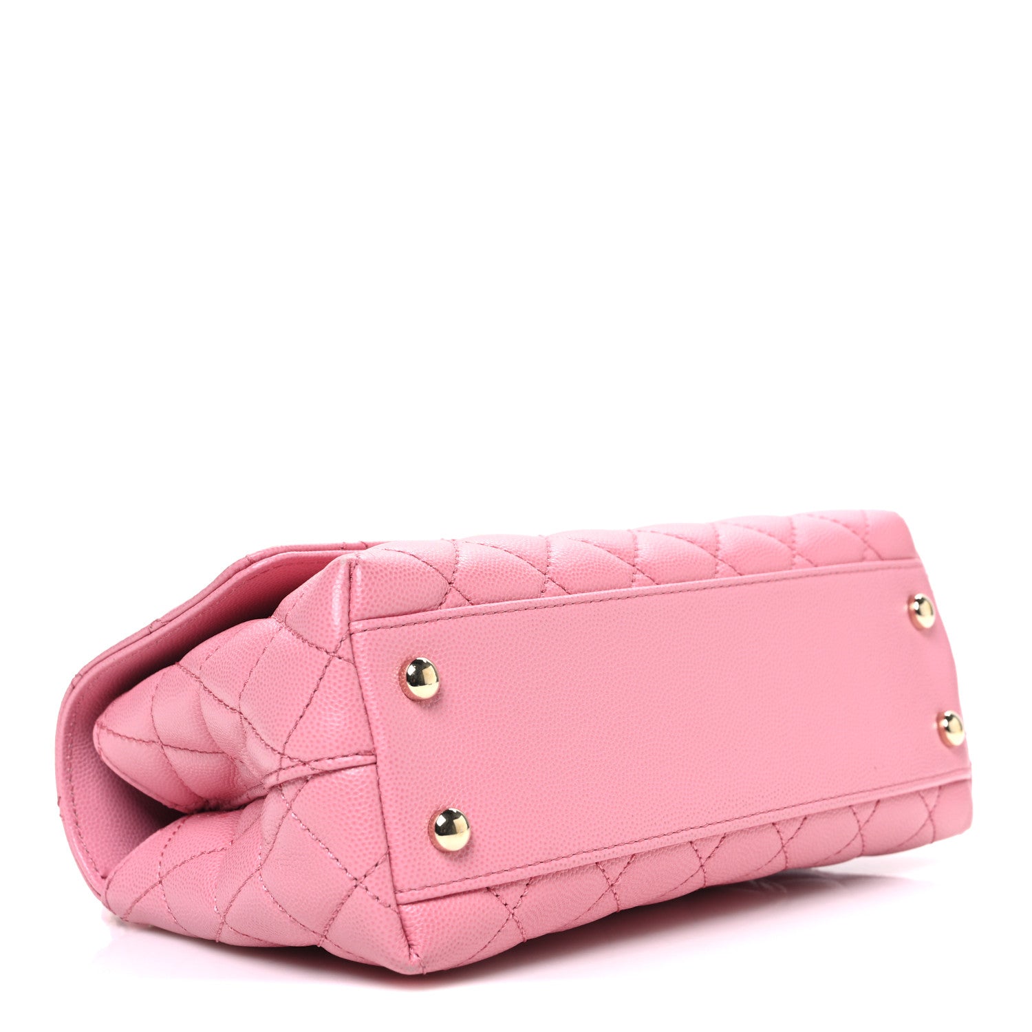Caviar Quilted Mini Coco Chain Handle Flap Pink
