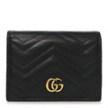 Calfskin Matelasse GG Marmont  Case Wallet Black