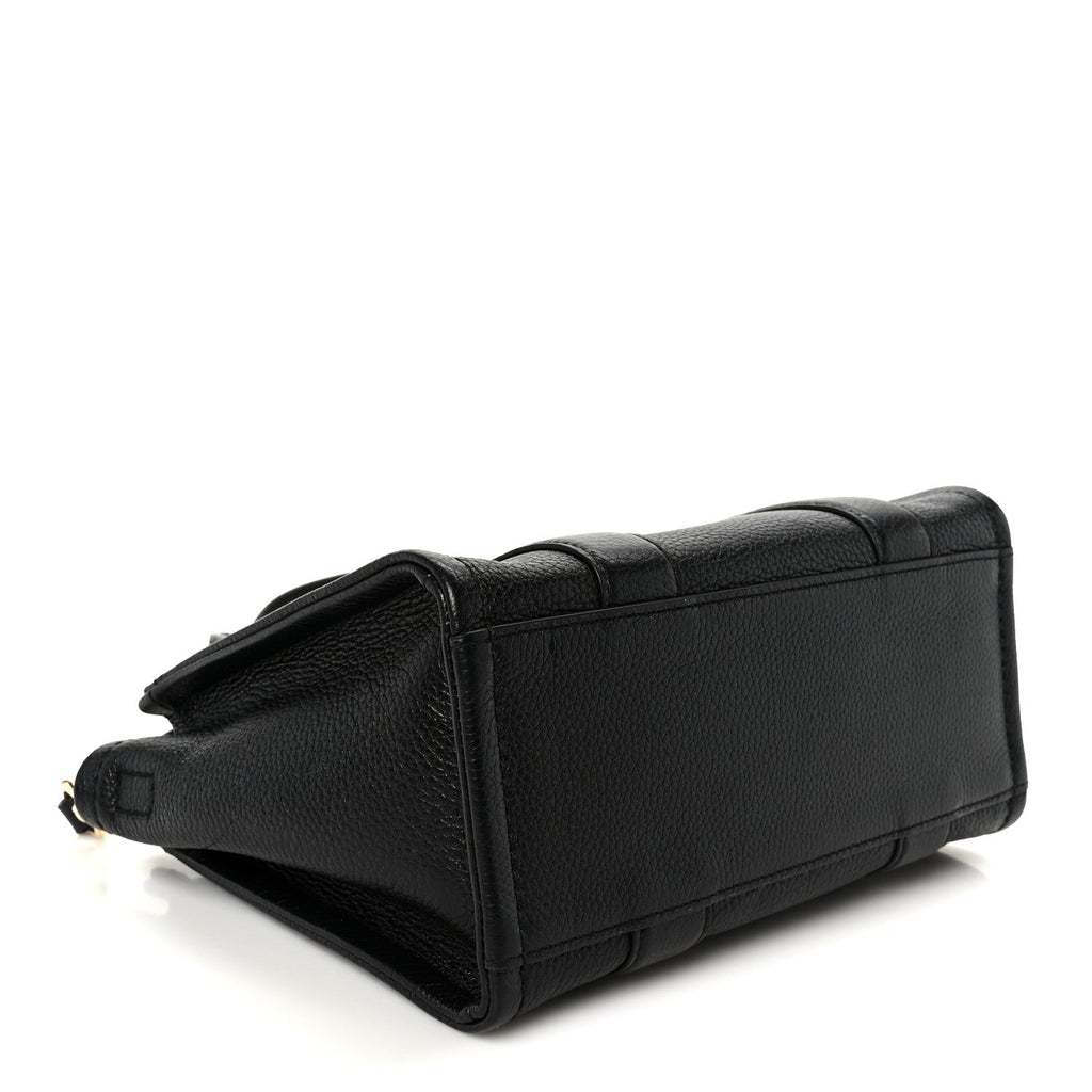 Grained Calfskin Small The Tote Bag Black
