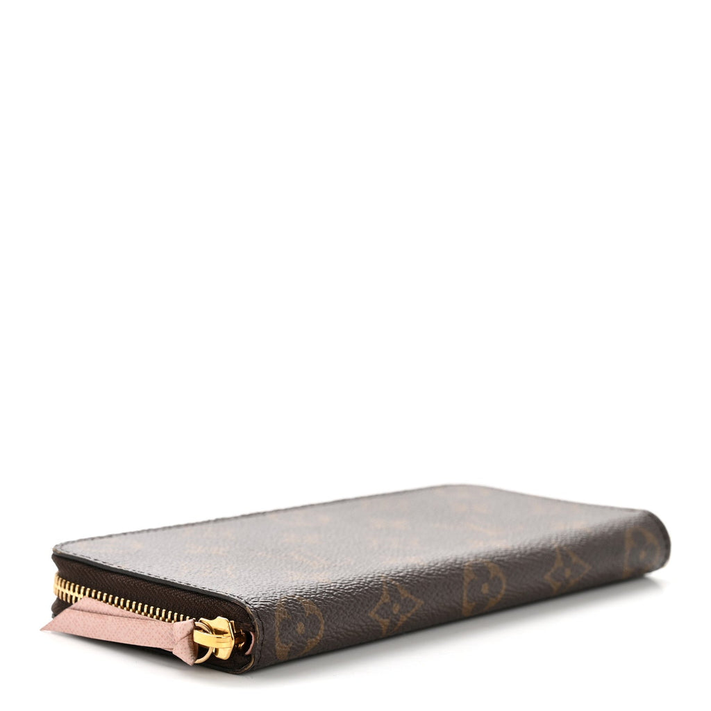 Monogram Clemence Wallet Rose Ballerine