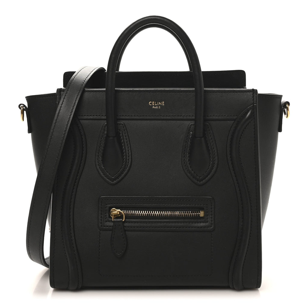 Smooth Calfskin Nano Luggage Black