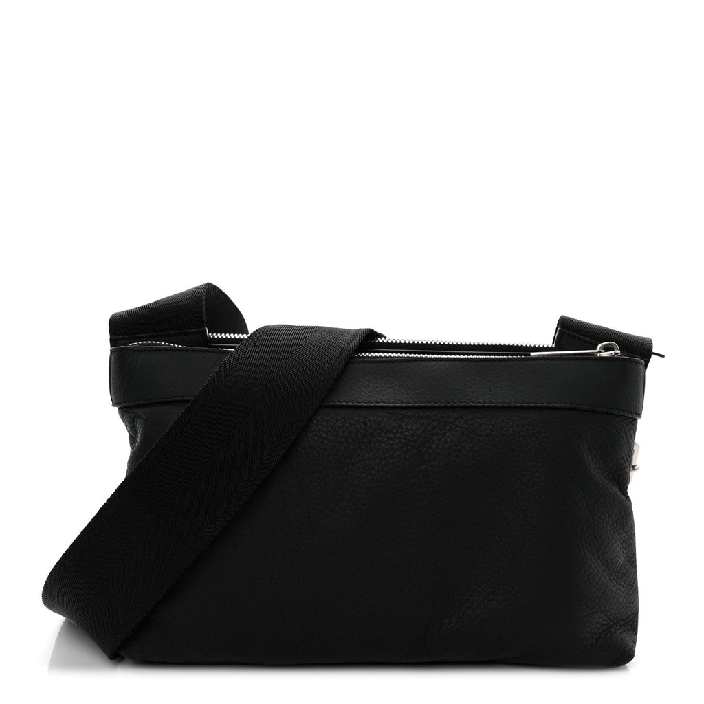Grained Calfskin Duo Bag Black
