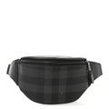 E-canvas Check Cason Bum Bag Charcoal