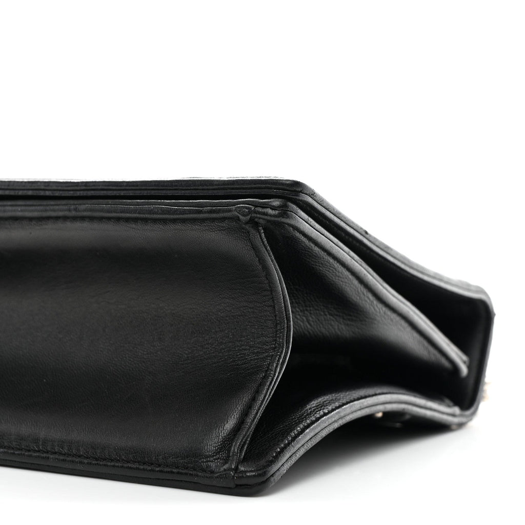 Lambskin Multi Studded Medium Diorama Flap Bag Black