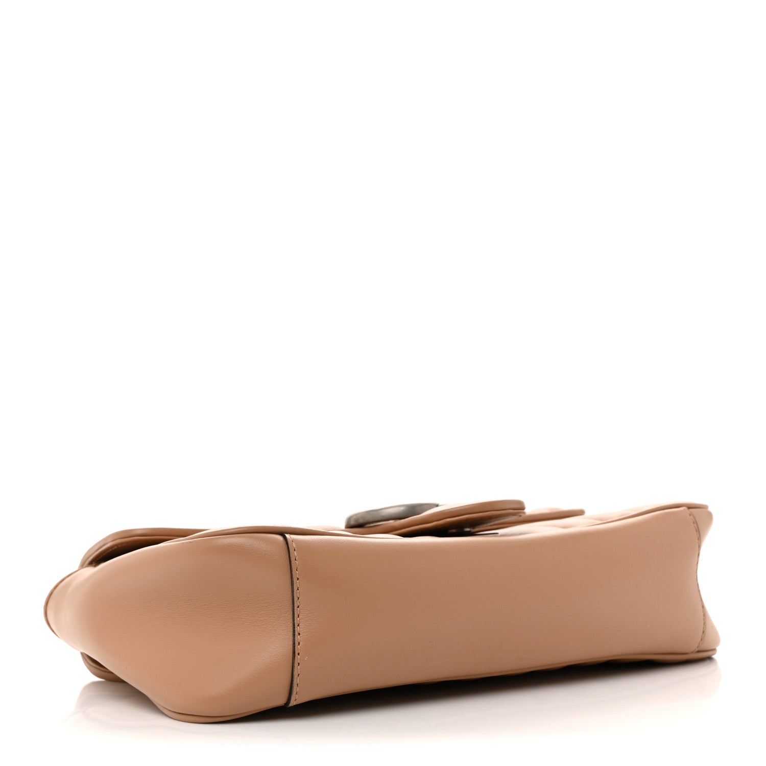 Calfskin Matelasse Aria Small GG Marmont Shoulder Bag Camelia