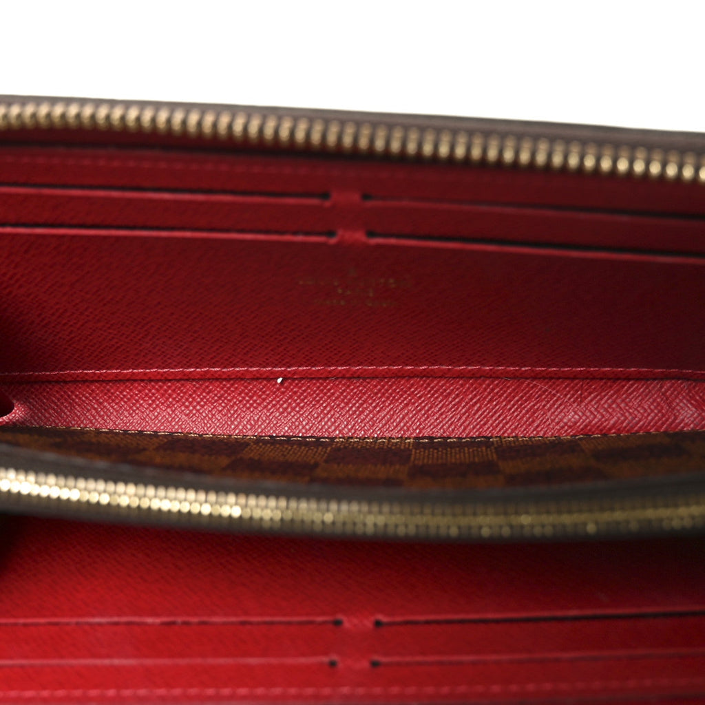 Damier Ebene Clemence Wallet Cherry