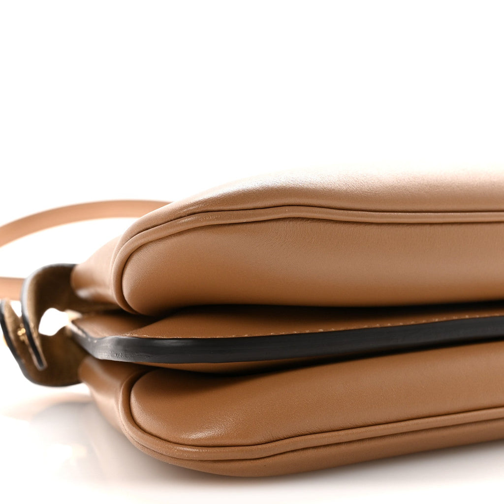 Vitello Small Soft Peekaboo Satchel Cappuccino