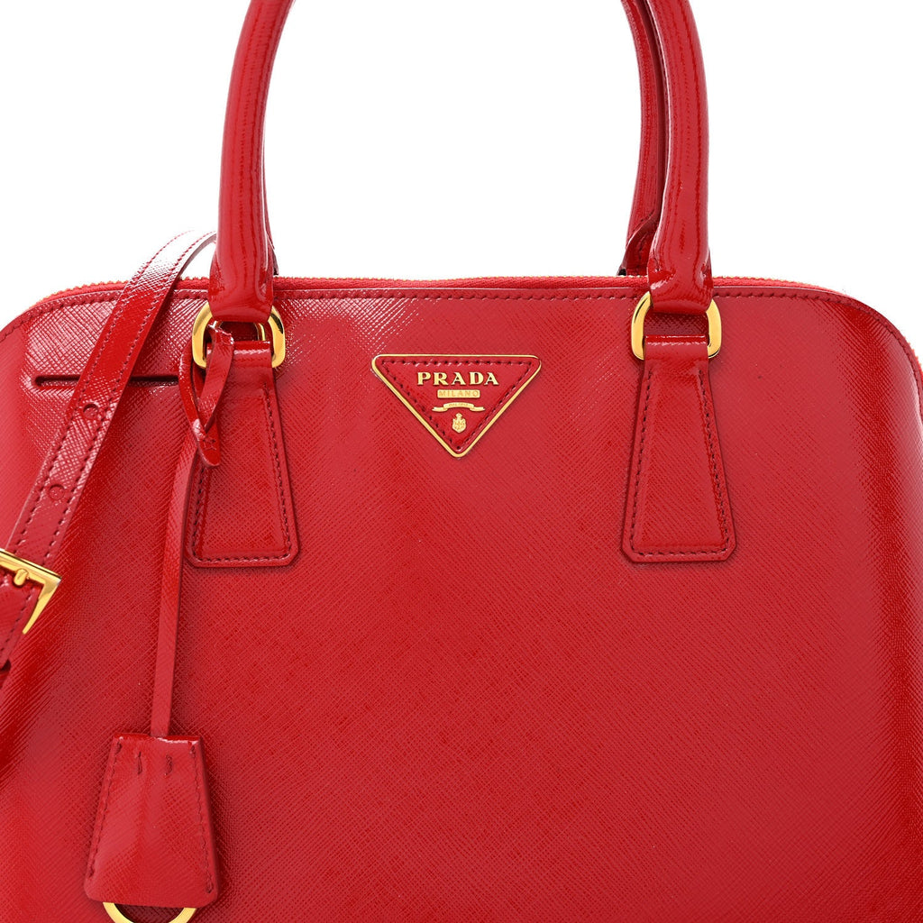 Saffiano Vernice Medium Promenade Tote Rosso