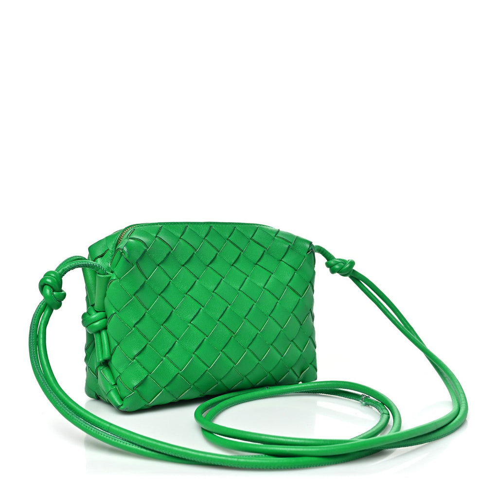 Nappa Intrecciato Mini Loop Camera Bag Parakeet