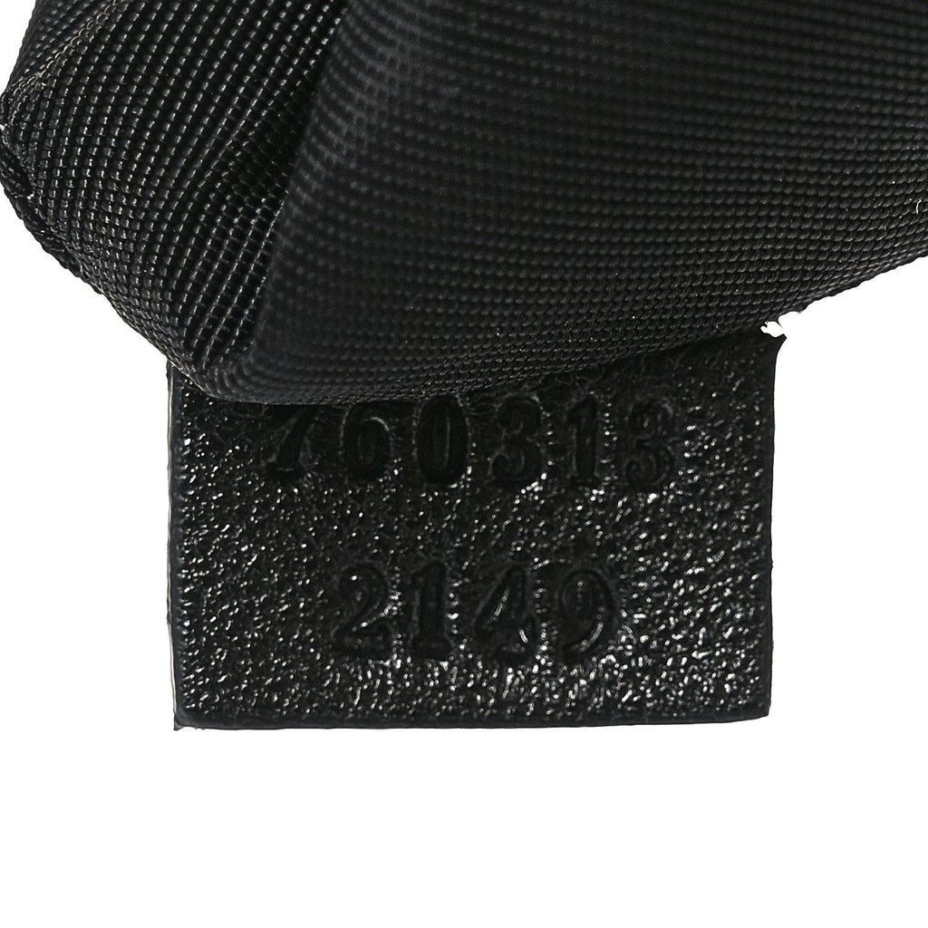 Sakai Be Green Calfskin Diagonal Stitched Mini Blondie Bucket Bag Black