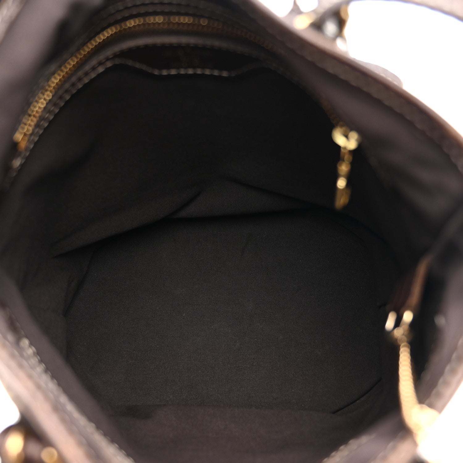 Mini Lin Monogram Bucket Bag Ebene