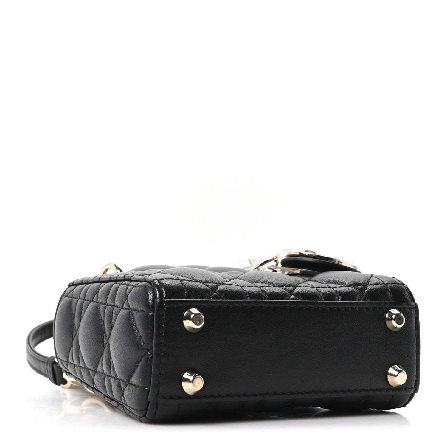 Lambskin Cannage Micro Lady Dior Black