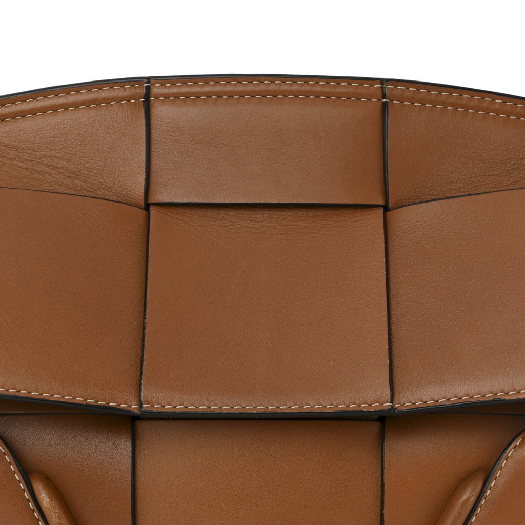 French Calfskin Maxi Intrecciato Small Arco Wood