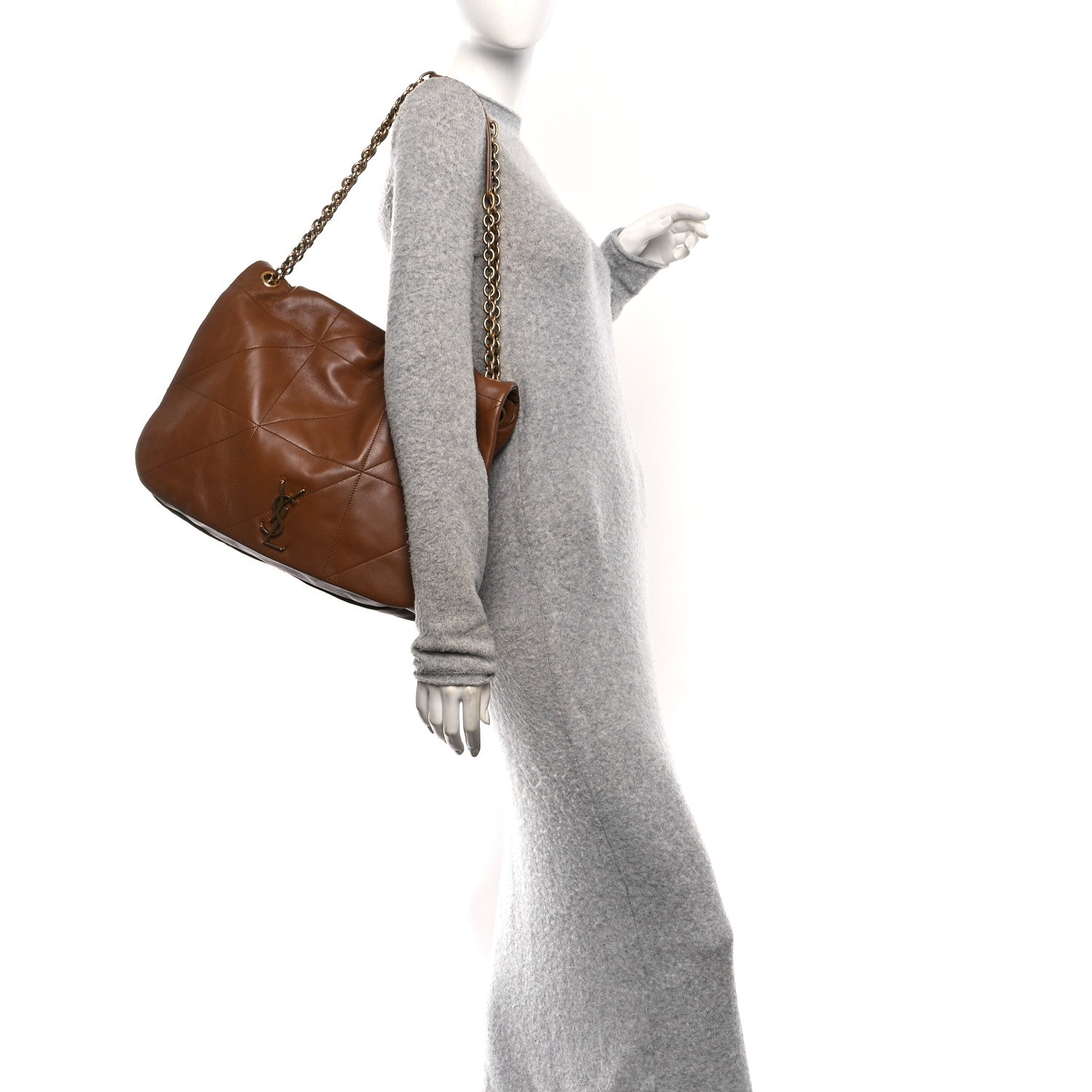 Lambskin Matelasse Monogram Large Jamie 4.3 Light Fox
