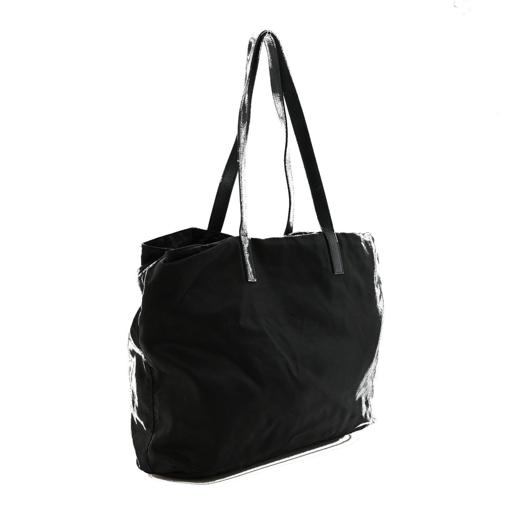 Tessuto Nylon Shopping Tote Black