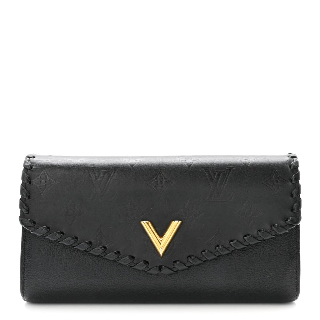 Monogram Cuir Plume Very Wallet Black