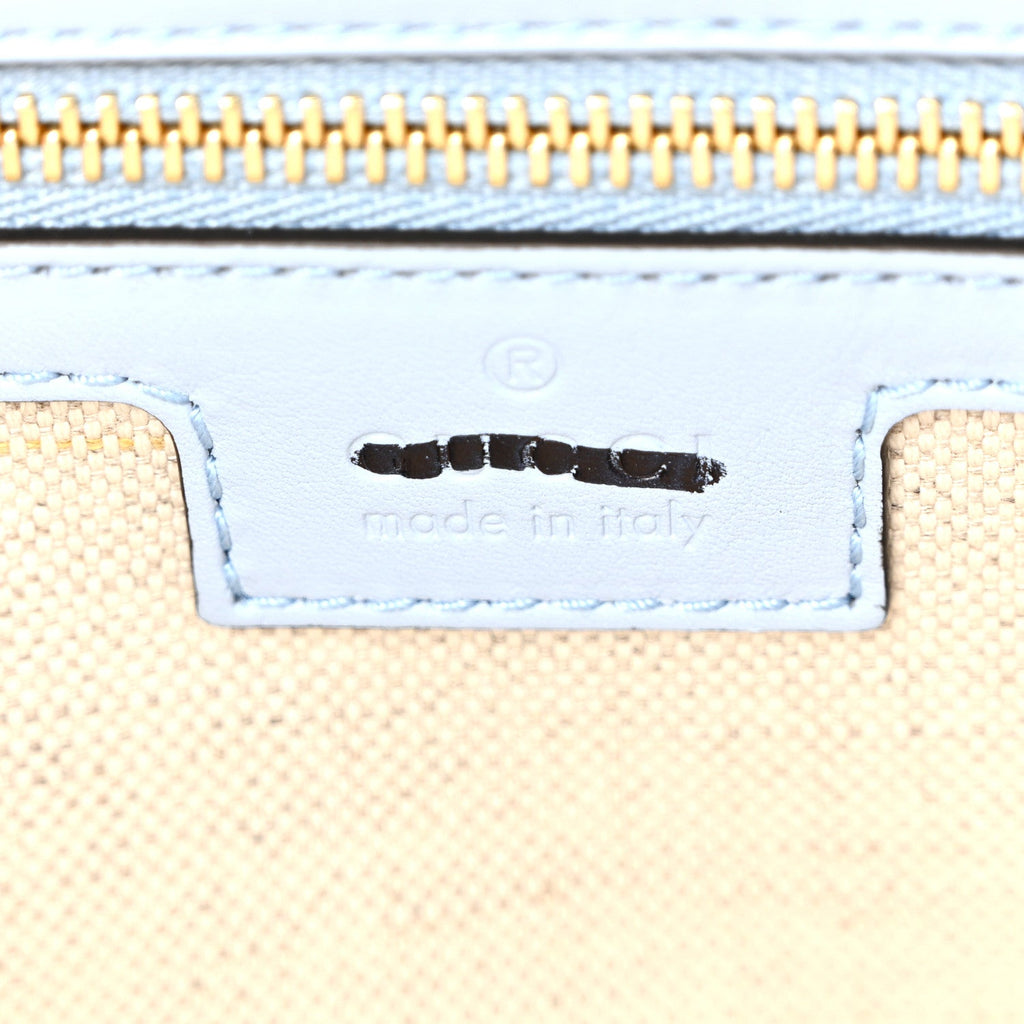 Roxy Calfskin Medium Blondie Top Handle Bag Cloudy Blue