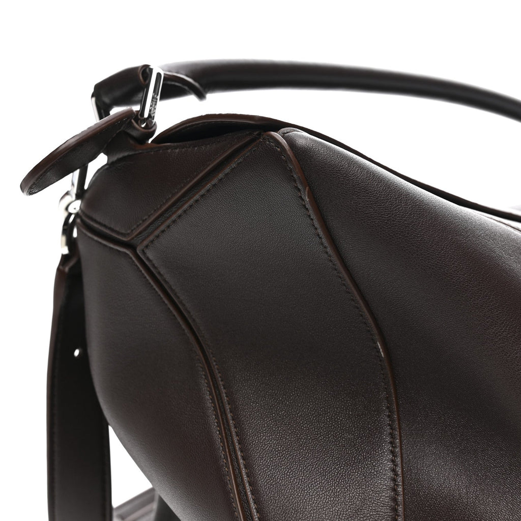 Nappa Lambskin Large Featherlight Puzzle Bag Dark Chestnut