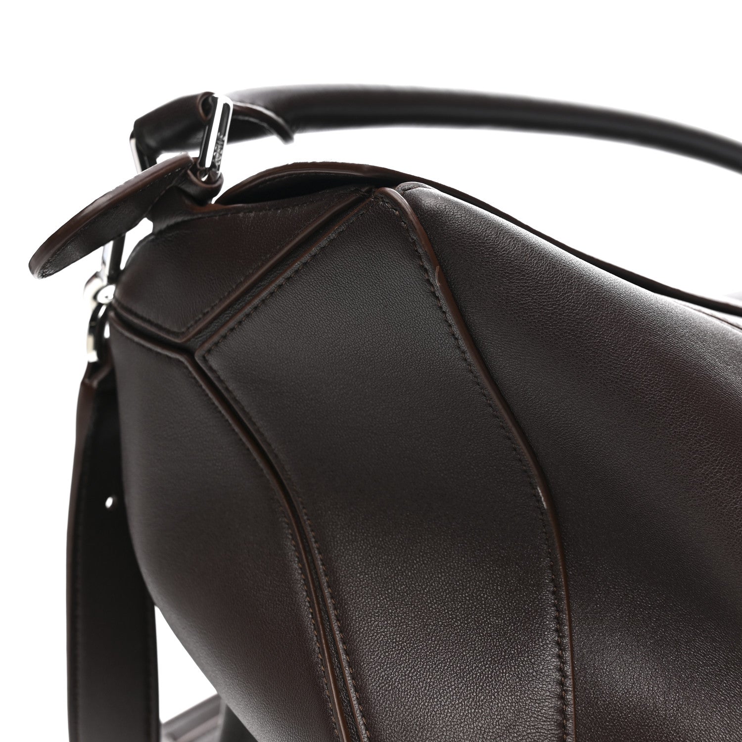 Nappa Lambskin Large Featherlight Puzzle Bag Dark Chestnut