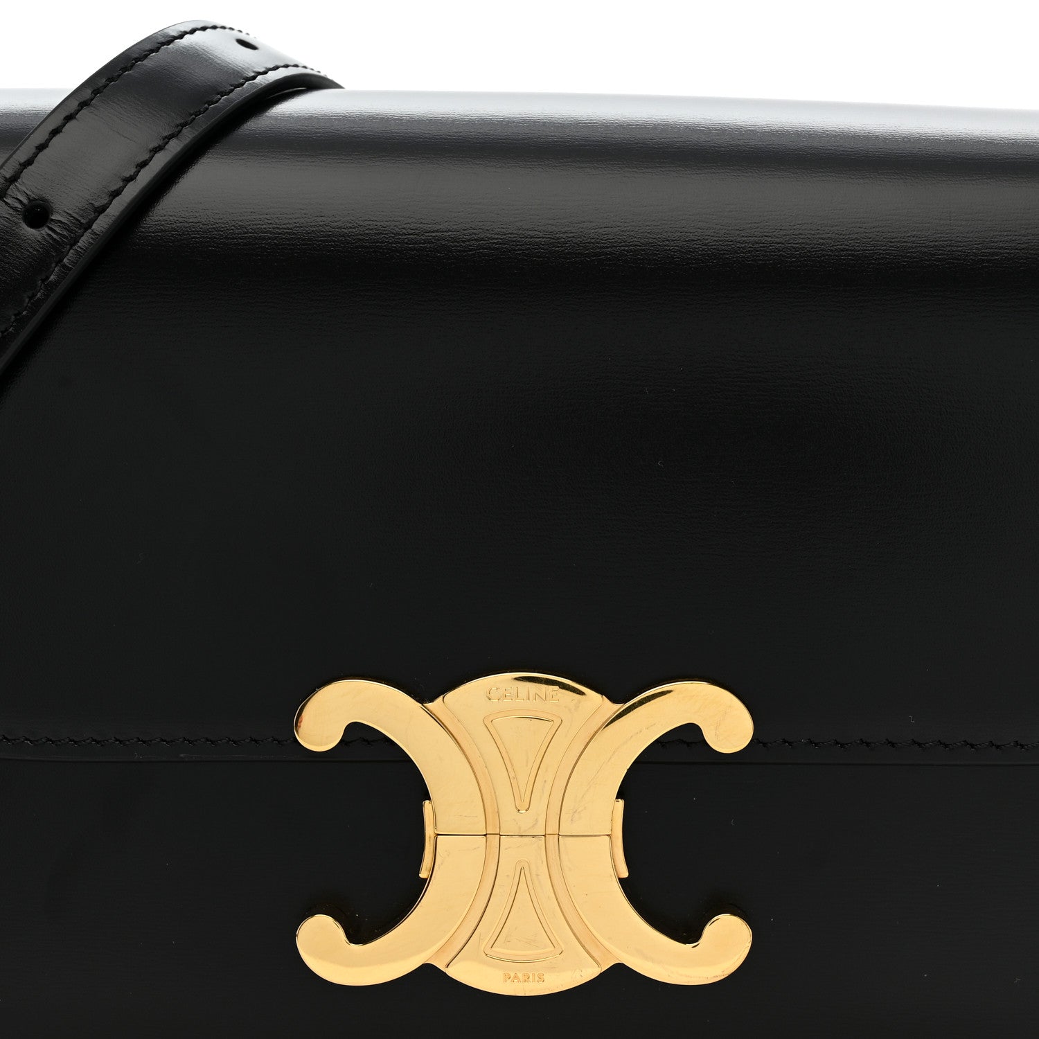 Shiny Calfskin Teen Triomphe Black