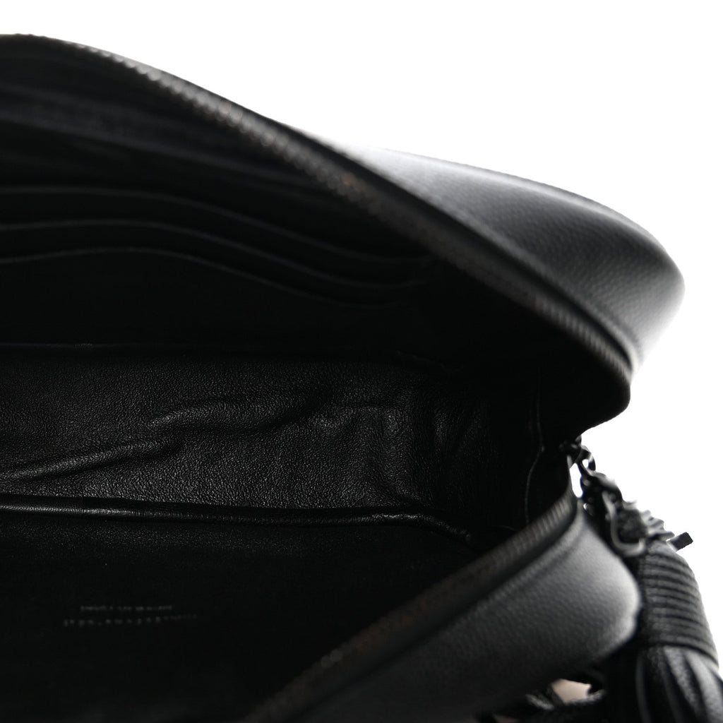 Grain De Poudre Matelasse Monochrome Monogram Mini Lou Camera Bag Black