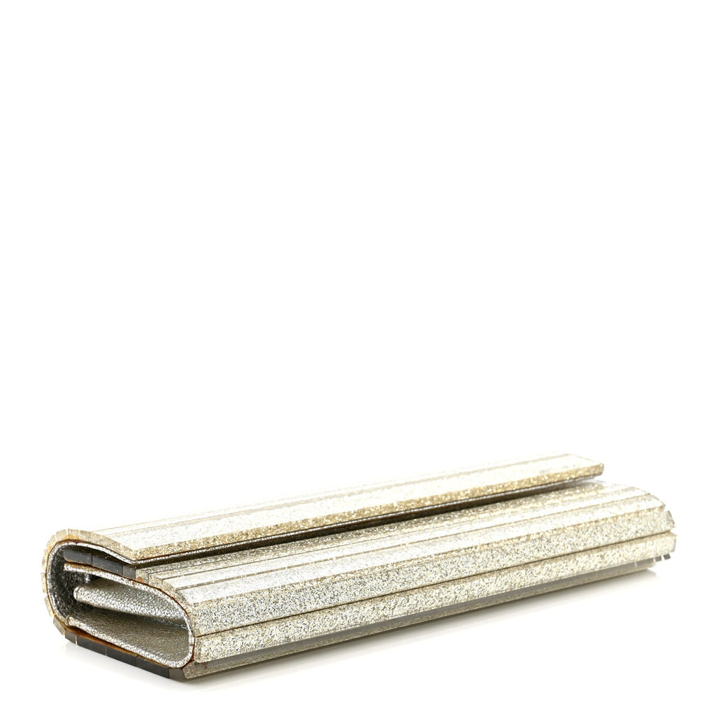 Acrylic Glitter Sweetie Clutch Champagne