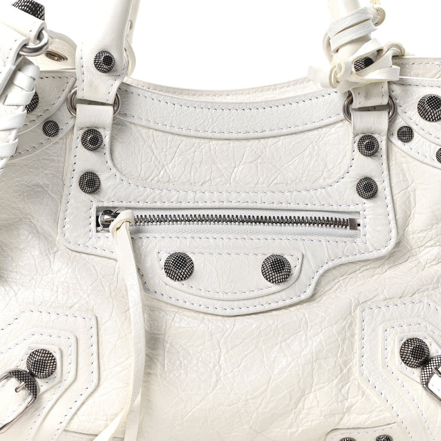 Agneau Arena Neo Cagole Handbag XS Optic White