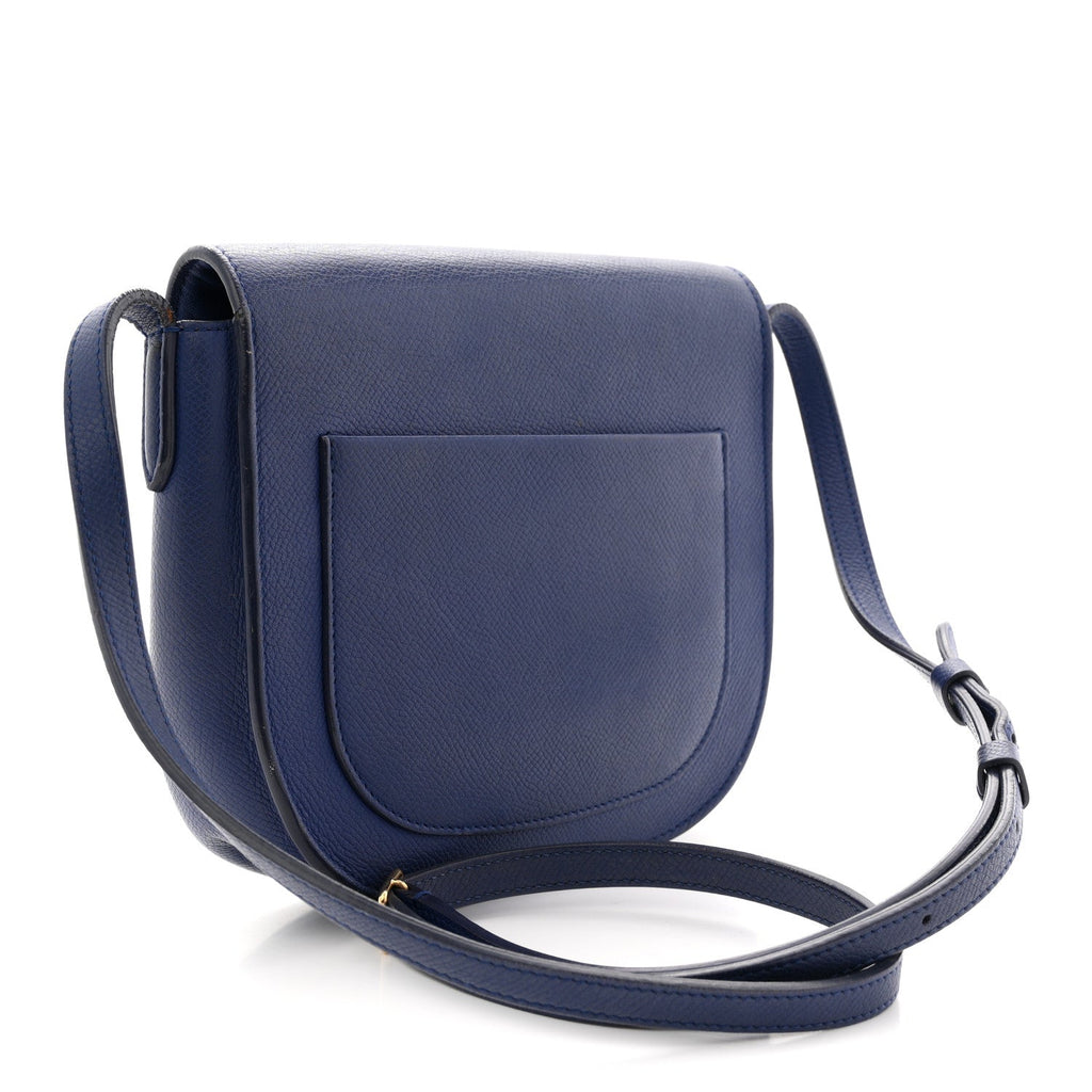 Grained Calfskin Small Trotteur  Indigo