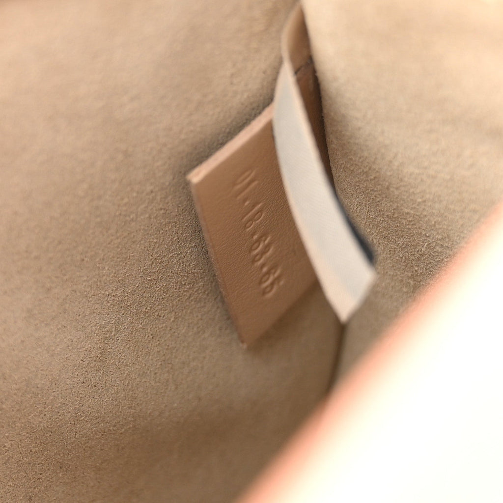 Calfskin Suede Medium Nile Bracelet Bag Caramel