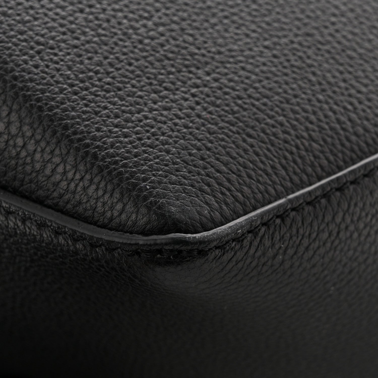 Grained Calfskin Small Puzzle Bag Black