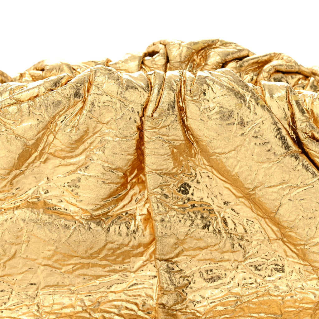 Metallic Crinkled Lambskin The Mini Pouch Oro