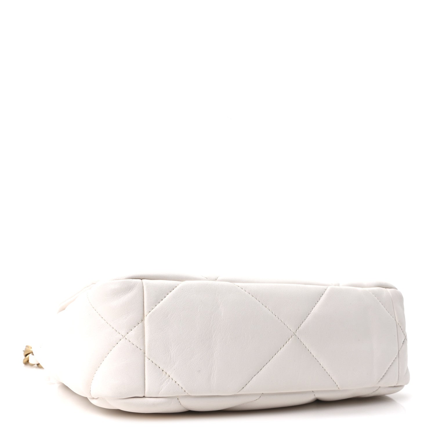 Lambskin Quilted Medium Chanel 19 Flap White