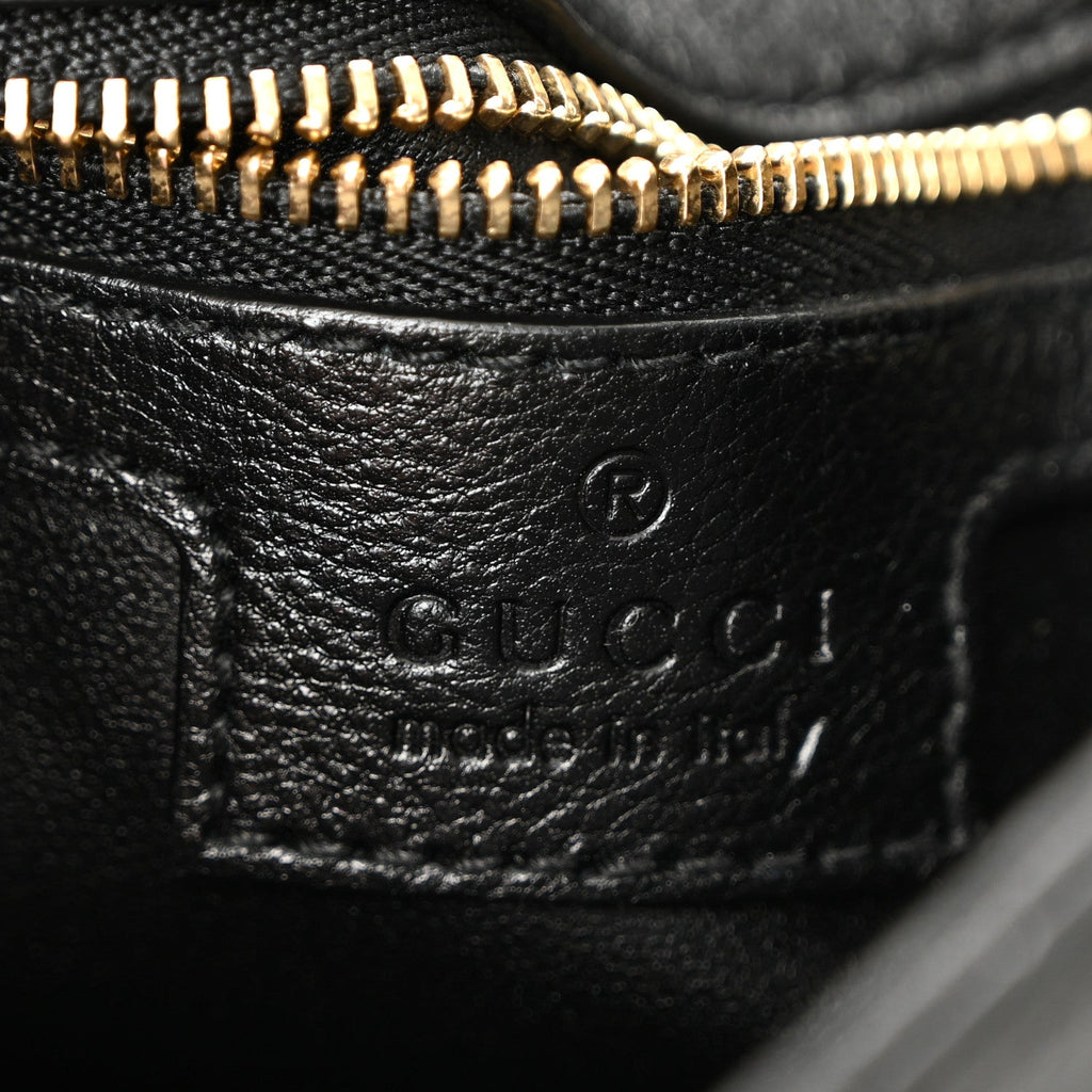 Roxy Calfskin Blondie Chain Shoulder Flap Bag Black