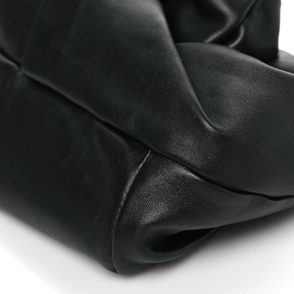 Lambskin Rose Clutch Black
