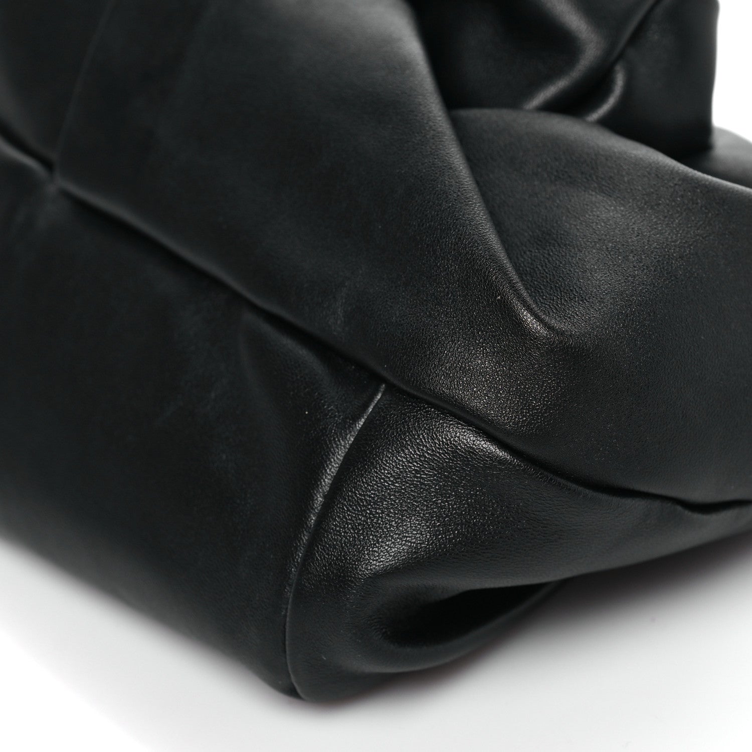 Lambskin Rose Clutch Black