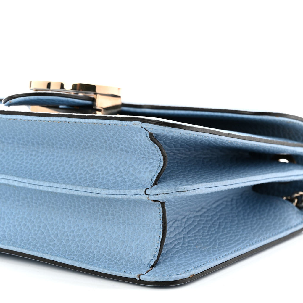 Dollar Calfskin Small Interlocking G Shoulder Bag Mineral Blue