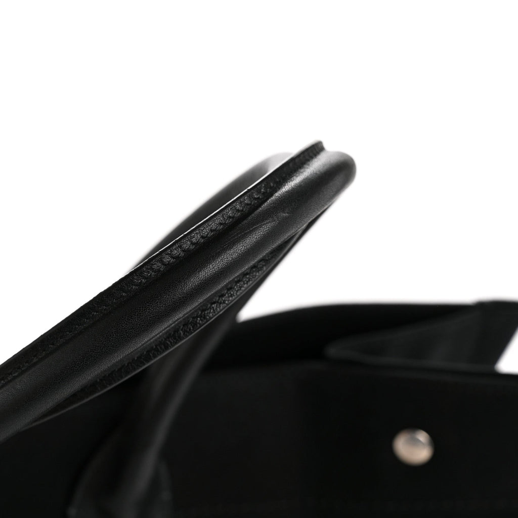 Linen Calfskin Rive Gauche Tote Black