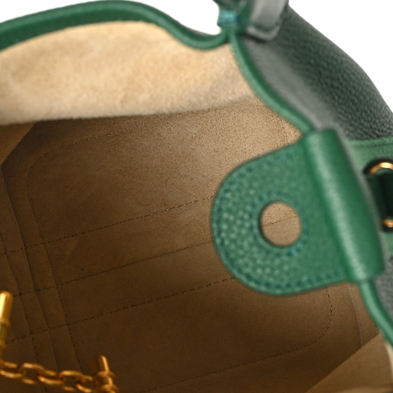 Grained Calfskin Micro Bale Bag Forest Leaves