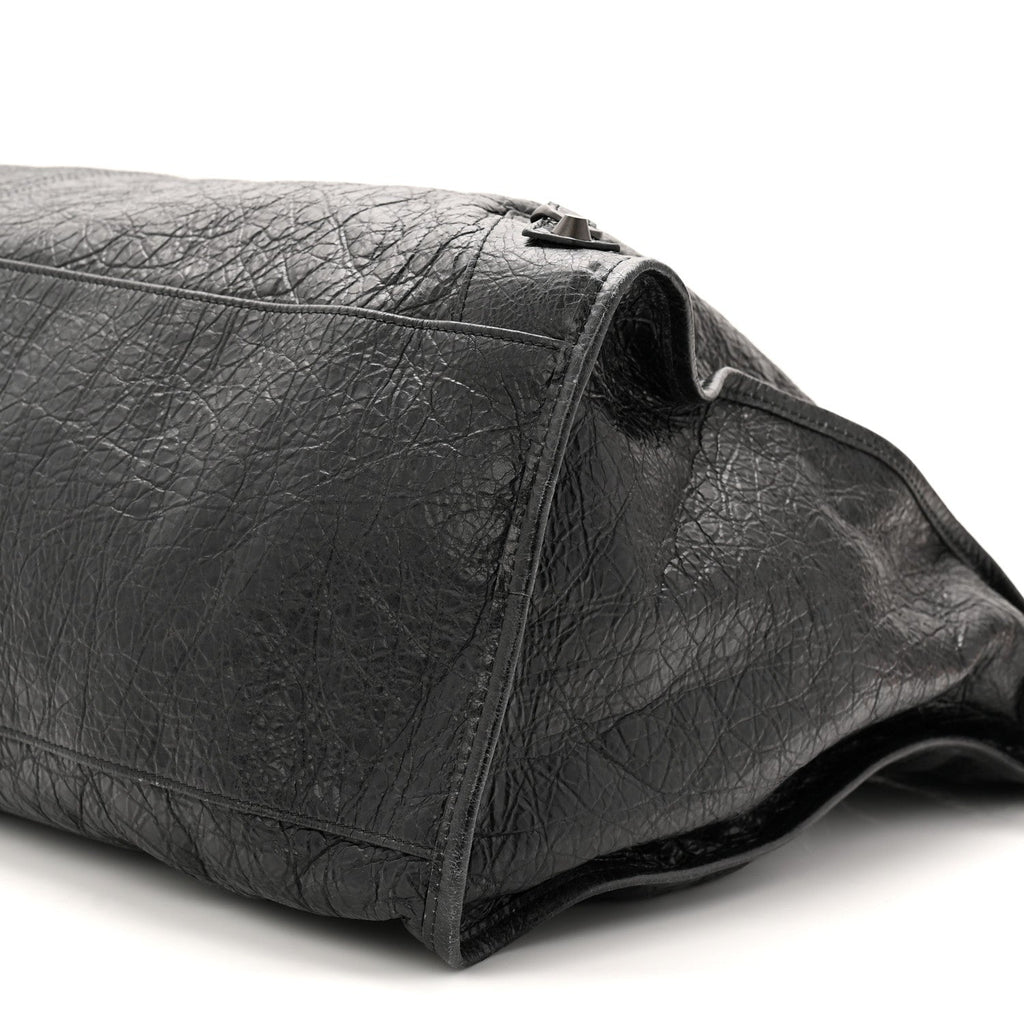 Arena Lambskin Brass Hardware Le City Travel Bag Black