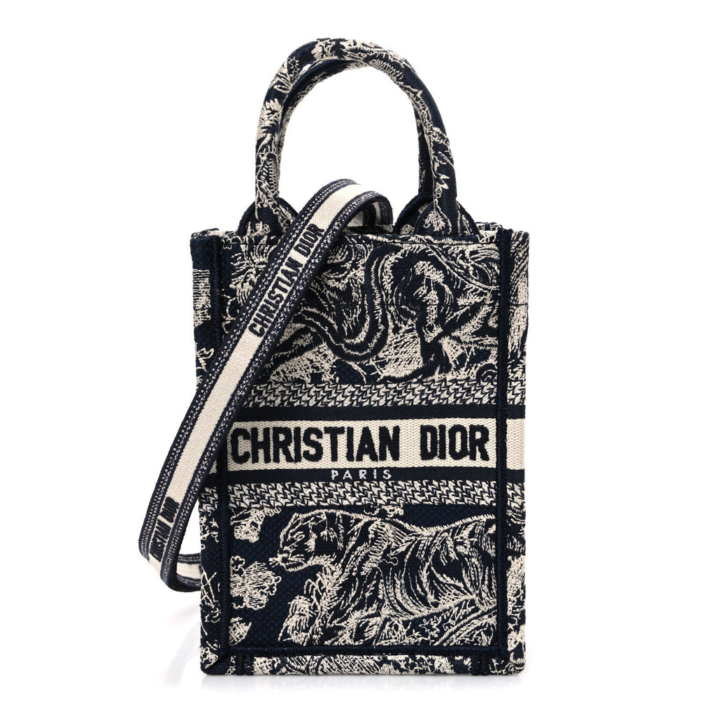 Oblique Mini Book Tote Phone Bag Blue